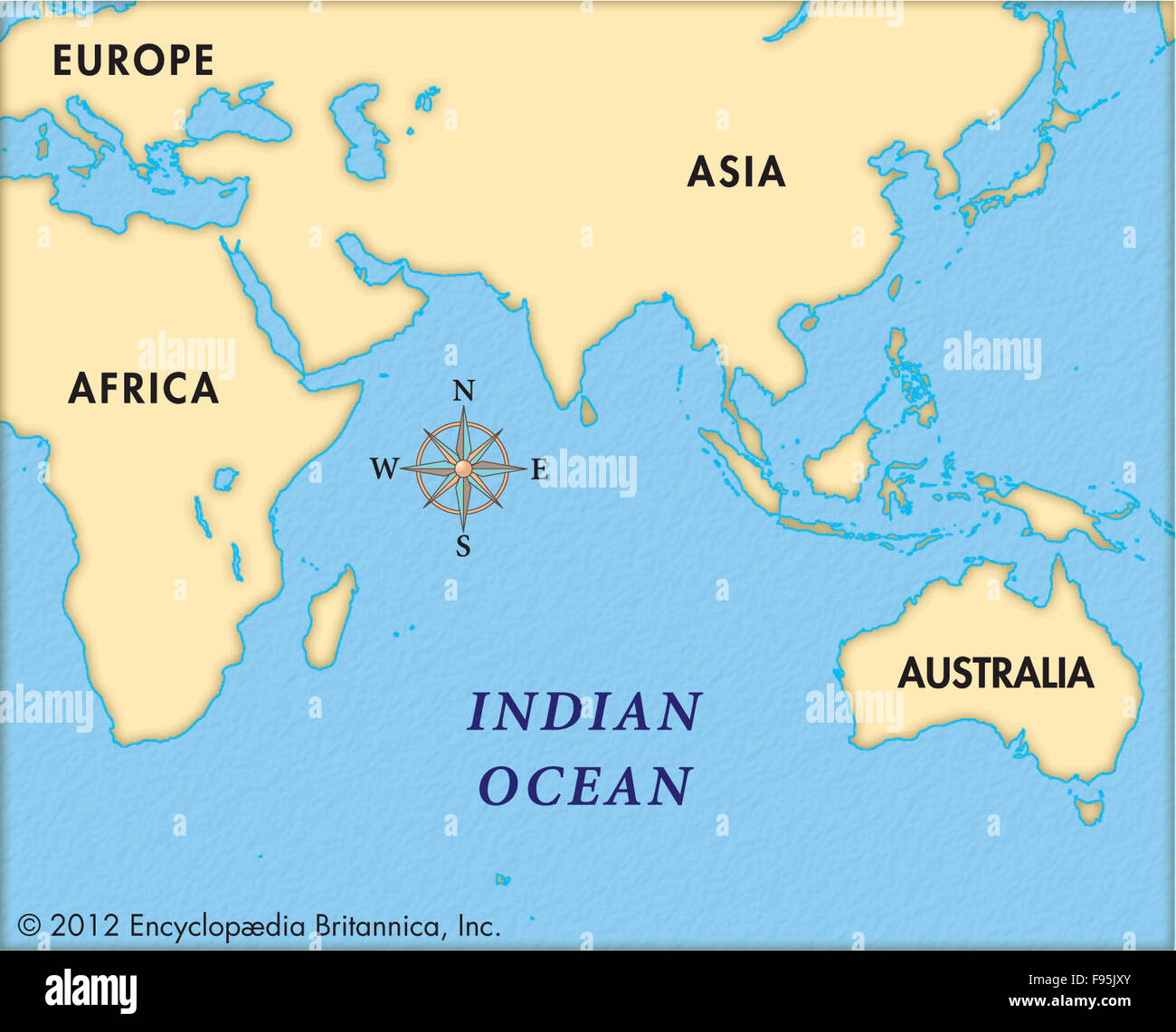Océano Índico Foto de stock