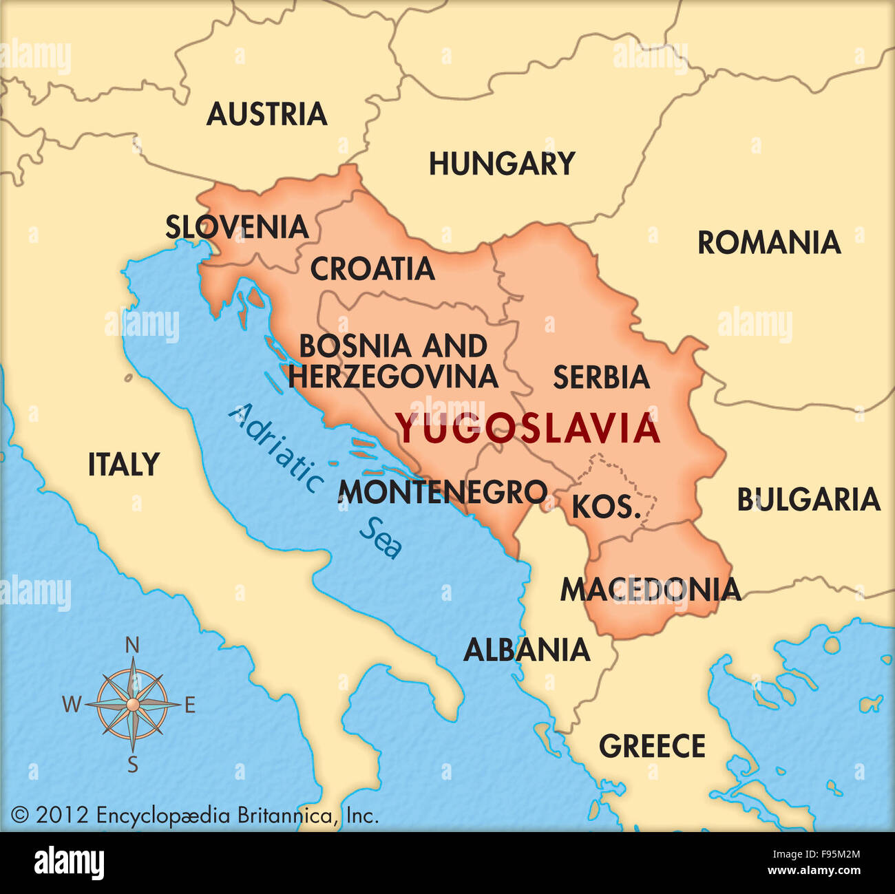 Yugoslavia Mapas Cartografía Geografía Yugoslavia Fotos e Imágenes de stock  - Alamy