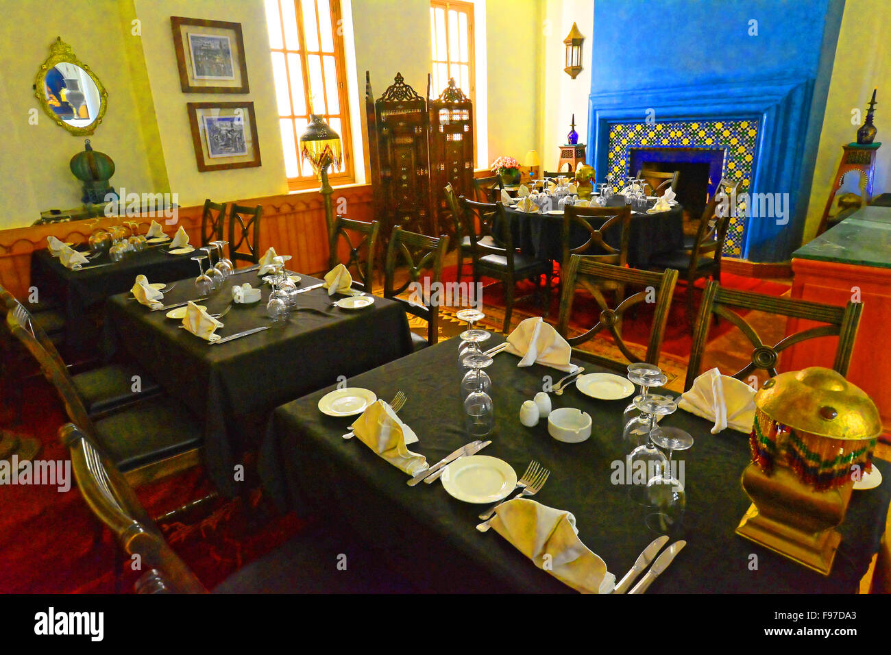 Casablanca Marruecos Rick's Cafe bar restaurante casino Foto de stock