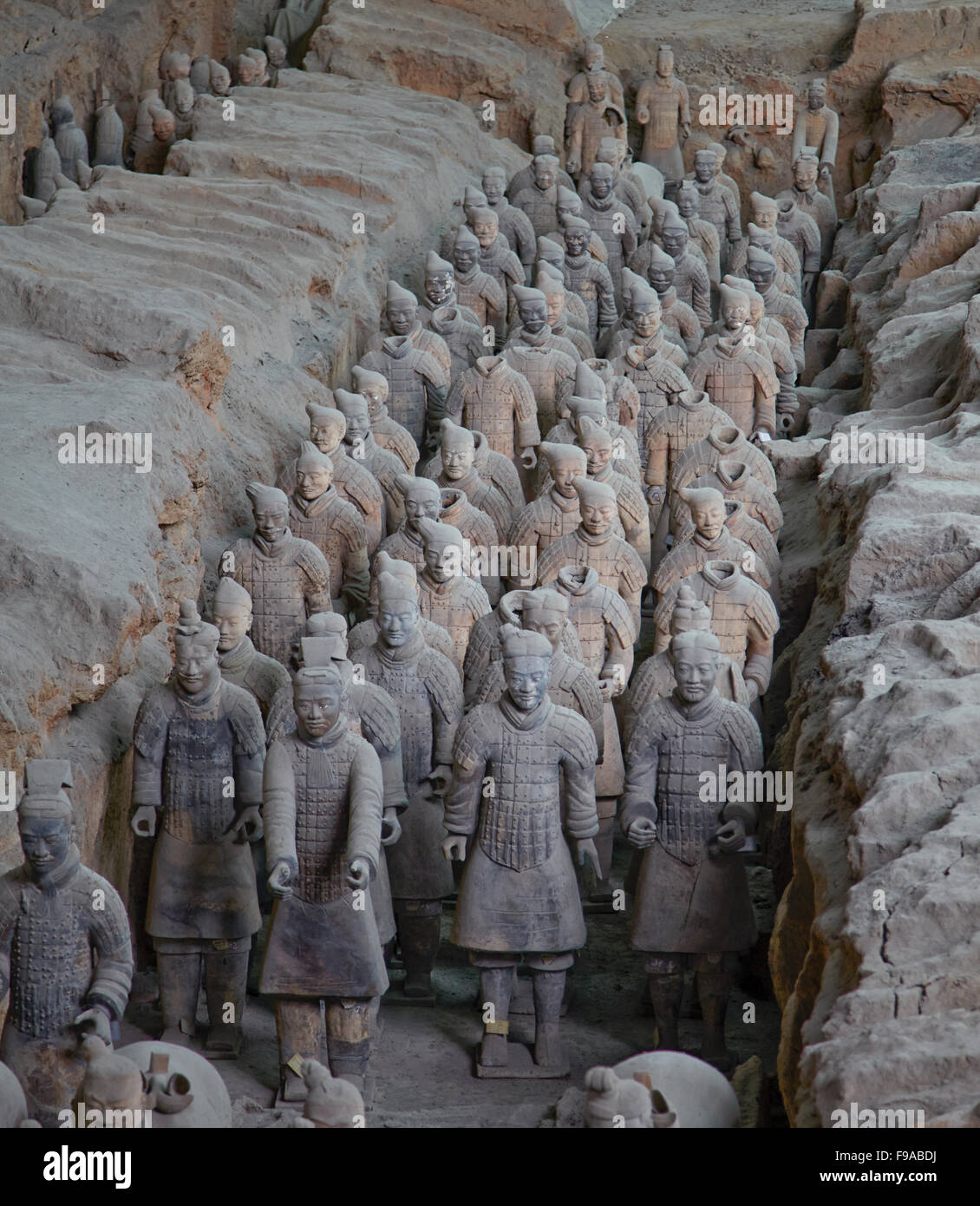 Guerreros de terracota de Xi'an, China Foto de stock