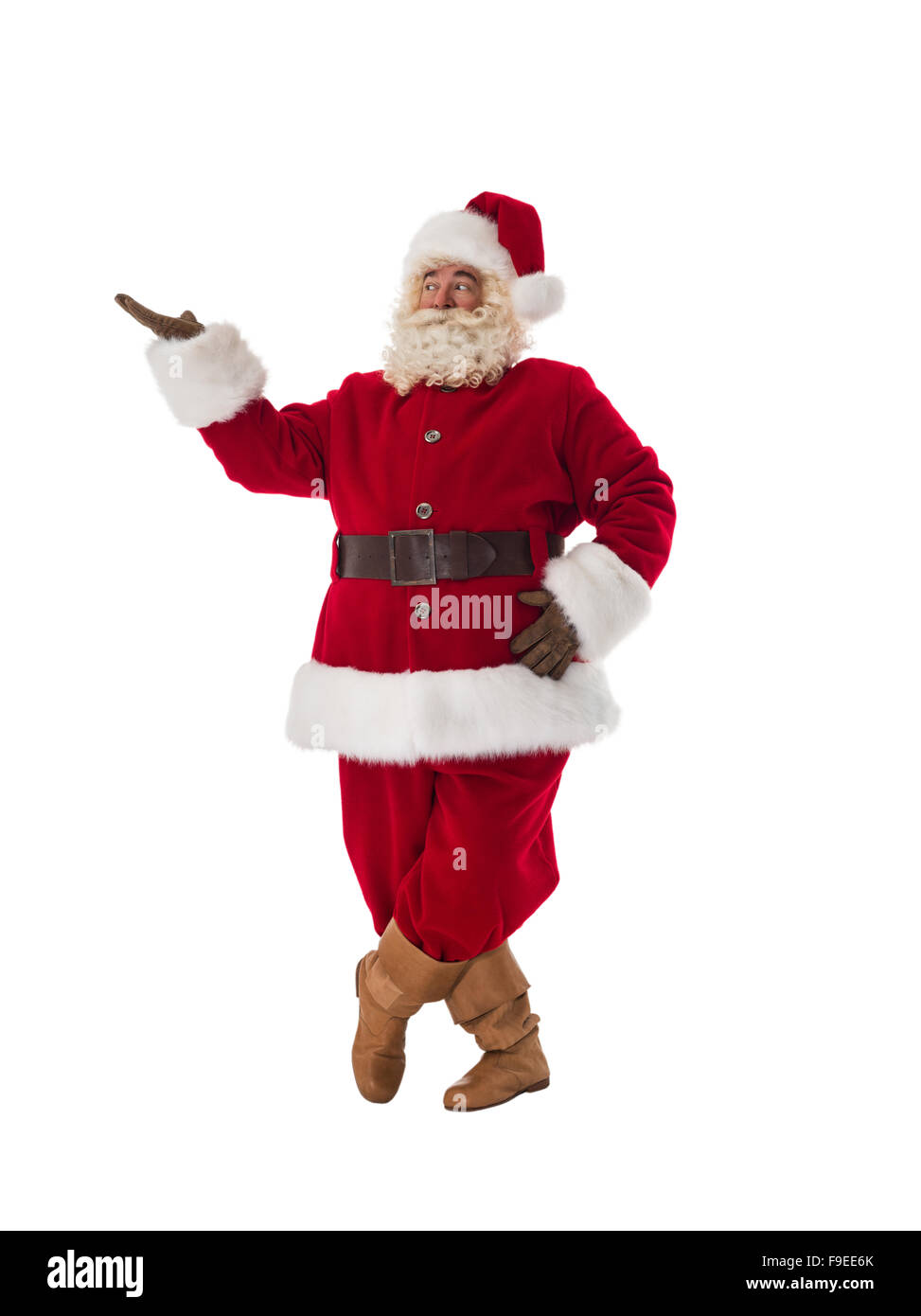 Retrato de Santa Claus. Presentando un espacio en blanco para su producto Foto de stock