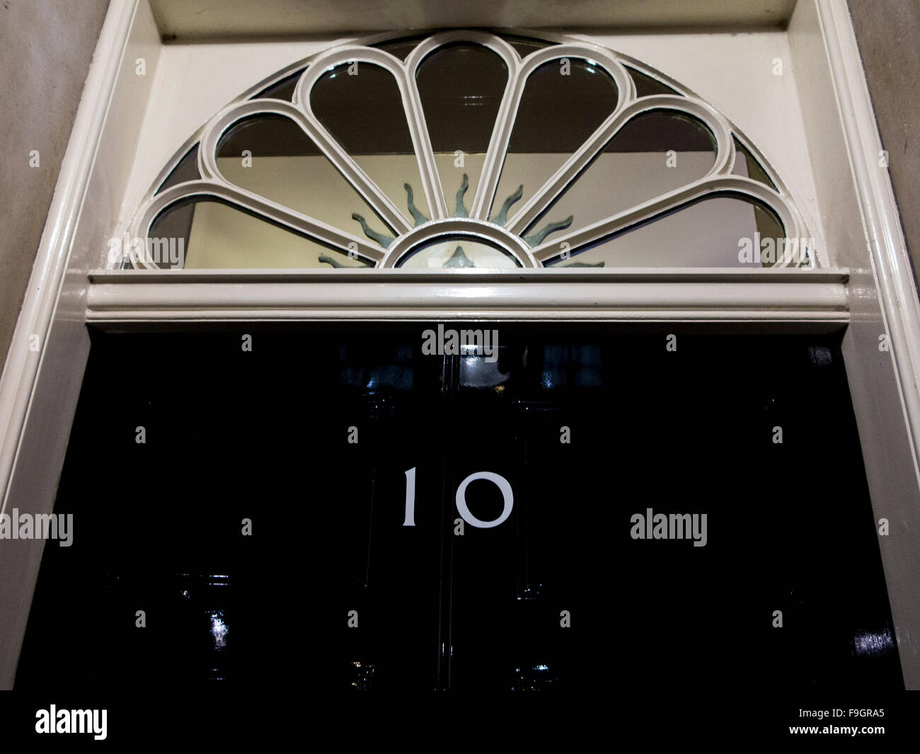 Una visión desde dentro de Nº 10 de Downing Street Foto de stock