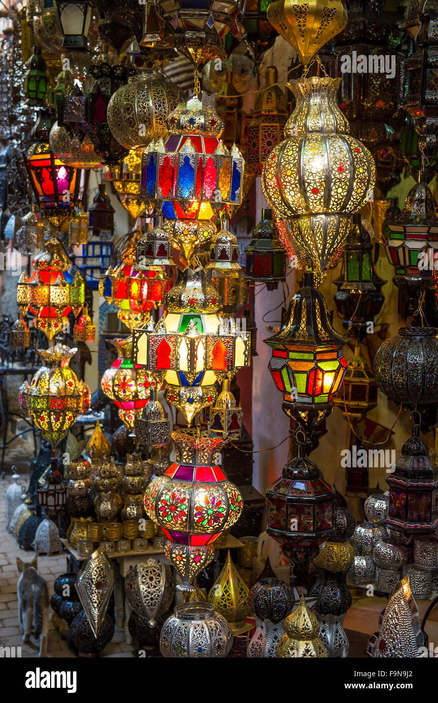 florero Persona australiana hilo Lámparas de mosaico marroquí, Marruecos Fotografía de stock - Alamy