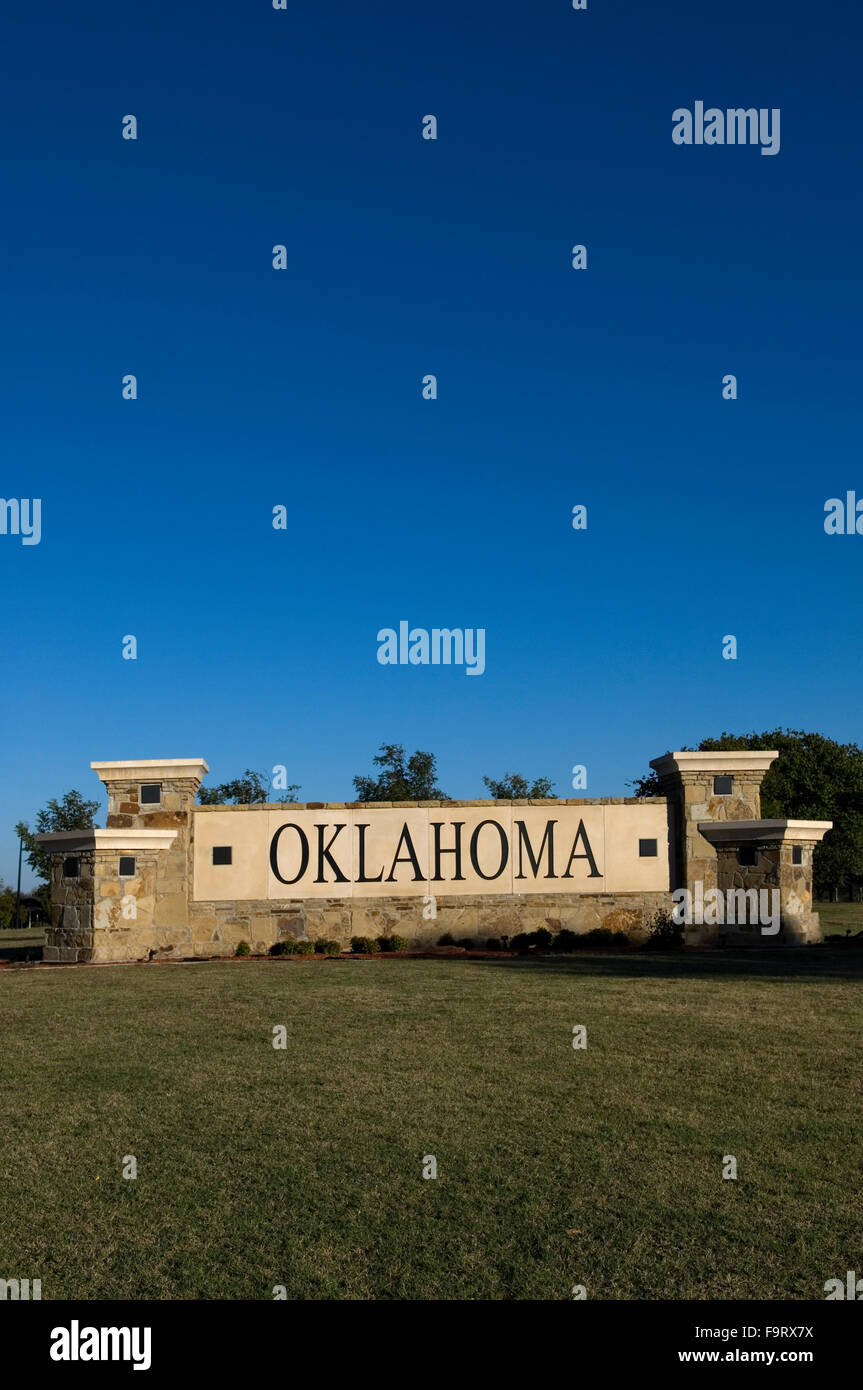 Signo de Oklahoma USA Foto de stock