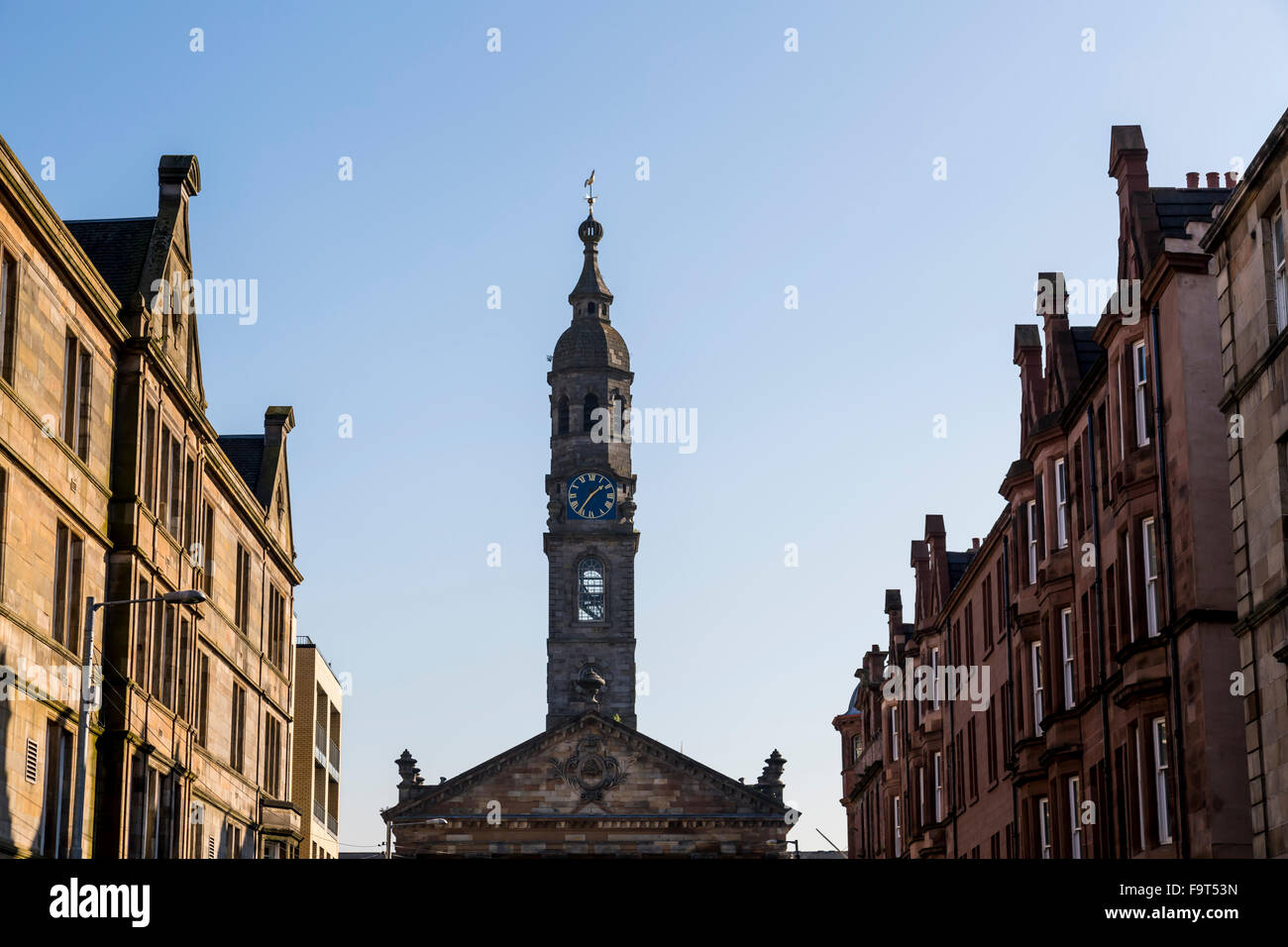 St Andrews en el campanario de la plaza de la iglesia, Glasgow, Escocia, Reino Unido Foto de stock