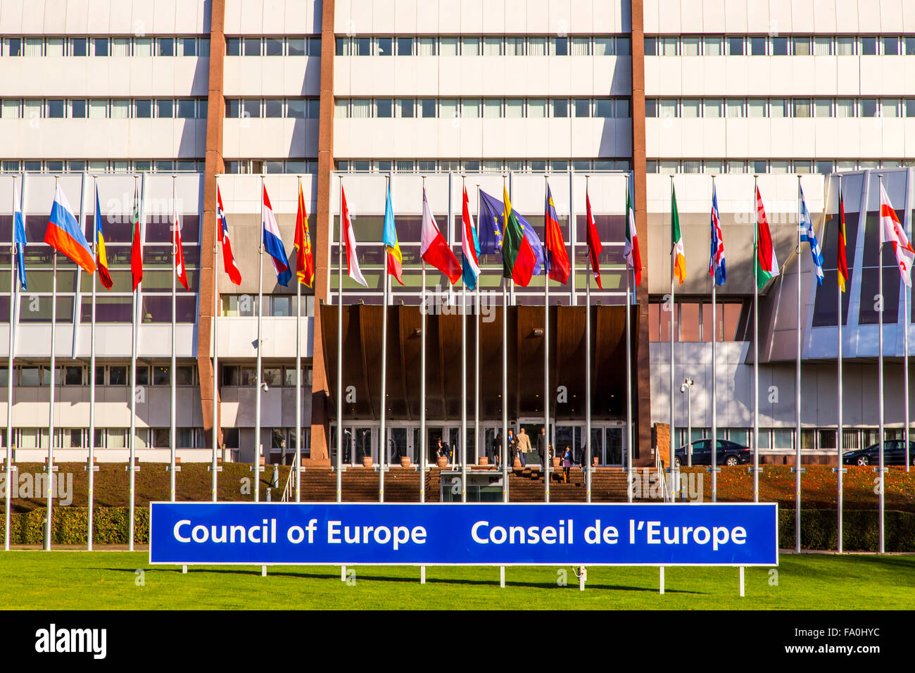 Edificio del Consejo de Europa, Estrasburgo, Alsacia, Francia Foto de stock