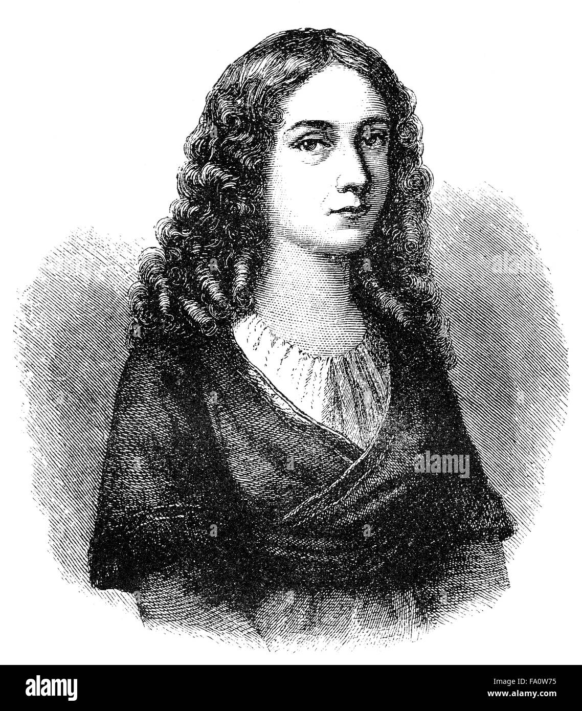 Schiller's esposa Charlotte, née Lengefeld, die Ehefrau von Johann Christoph Friedrich von Schiller, 1759 - 1805 Foto de stock