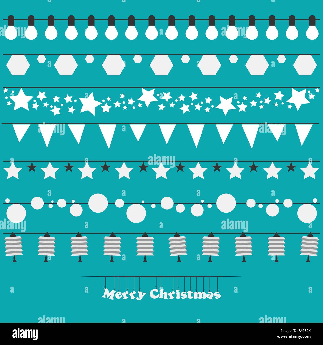 Vector conjunto de luces de Navidad para su diseño Ilustración del Vector