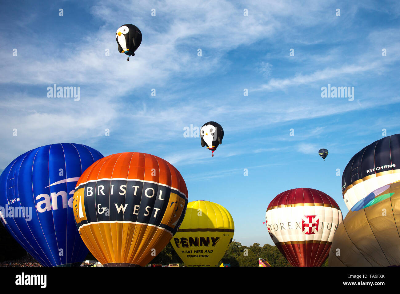 Bristol International Balloon Fiesta 2015 aire caliente Foto de stock