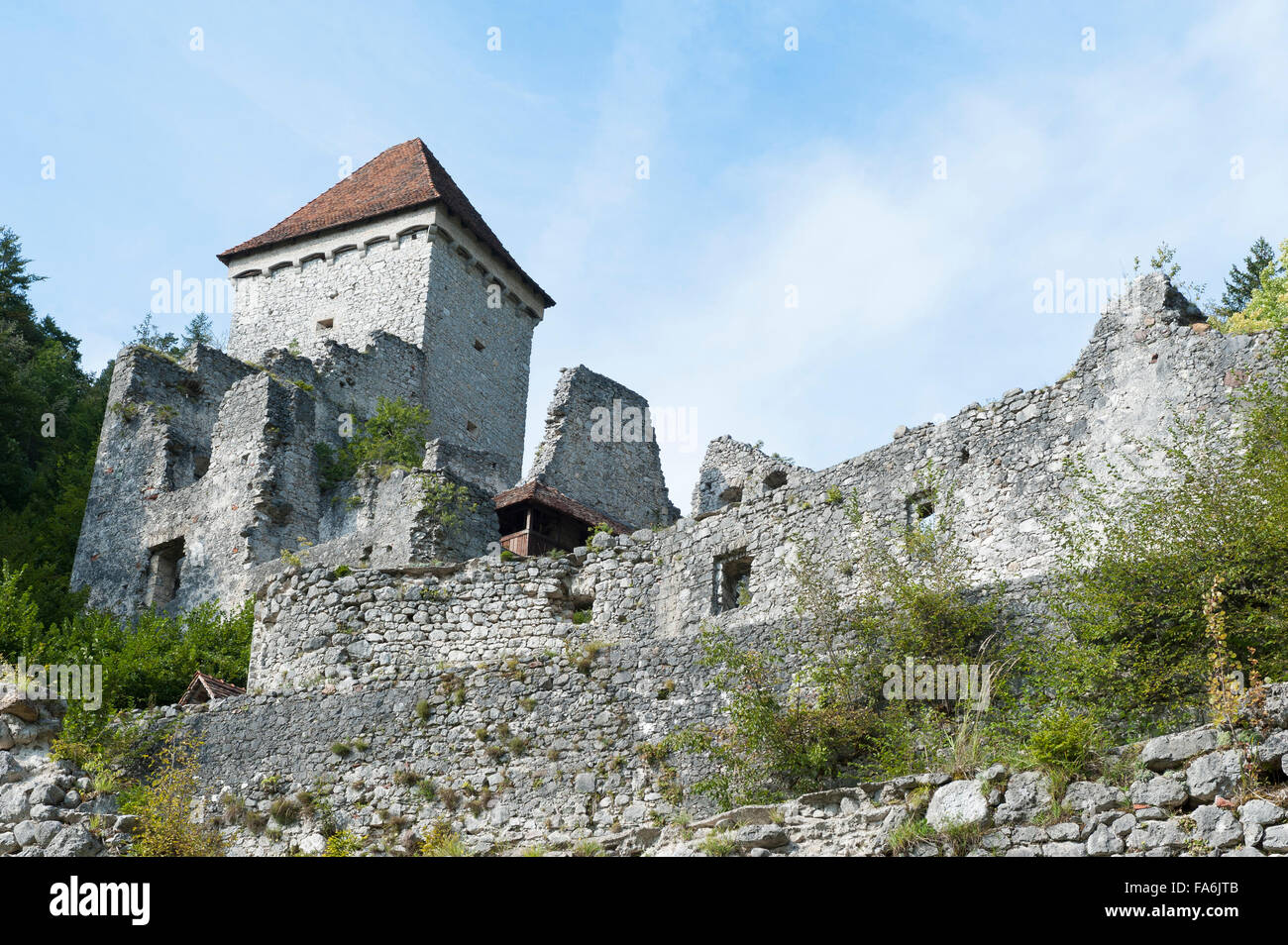 Kamen Castillo, Begunje na Gorenjskem, Carniola Superior, Eslovenia Foto de stock