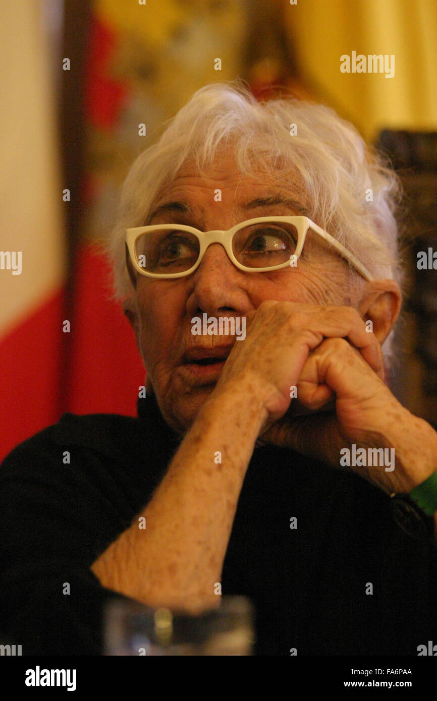 Napoles Italia 22 Dic 2015 Lina Wertmuller Honorario