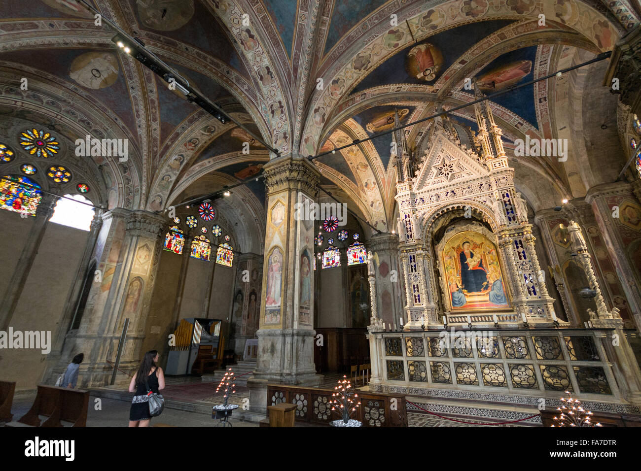 Italia, Toscana, Florencia, iglesia de Orsanmichele en interiores Foto de stock