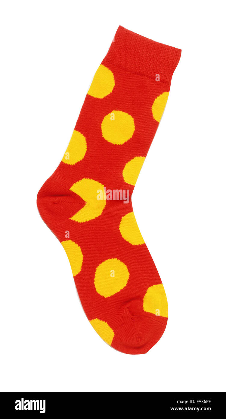 Amarillo-spotted sock Foto de stock