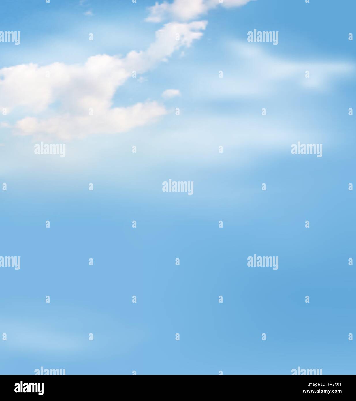Las nubes blancas en el cielo azul Ilustración del Vector