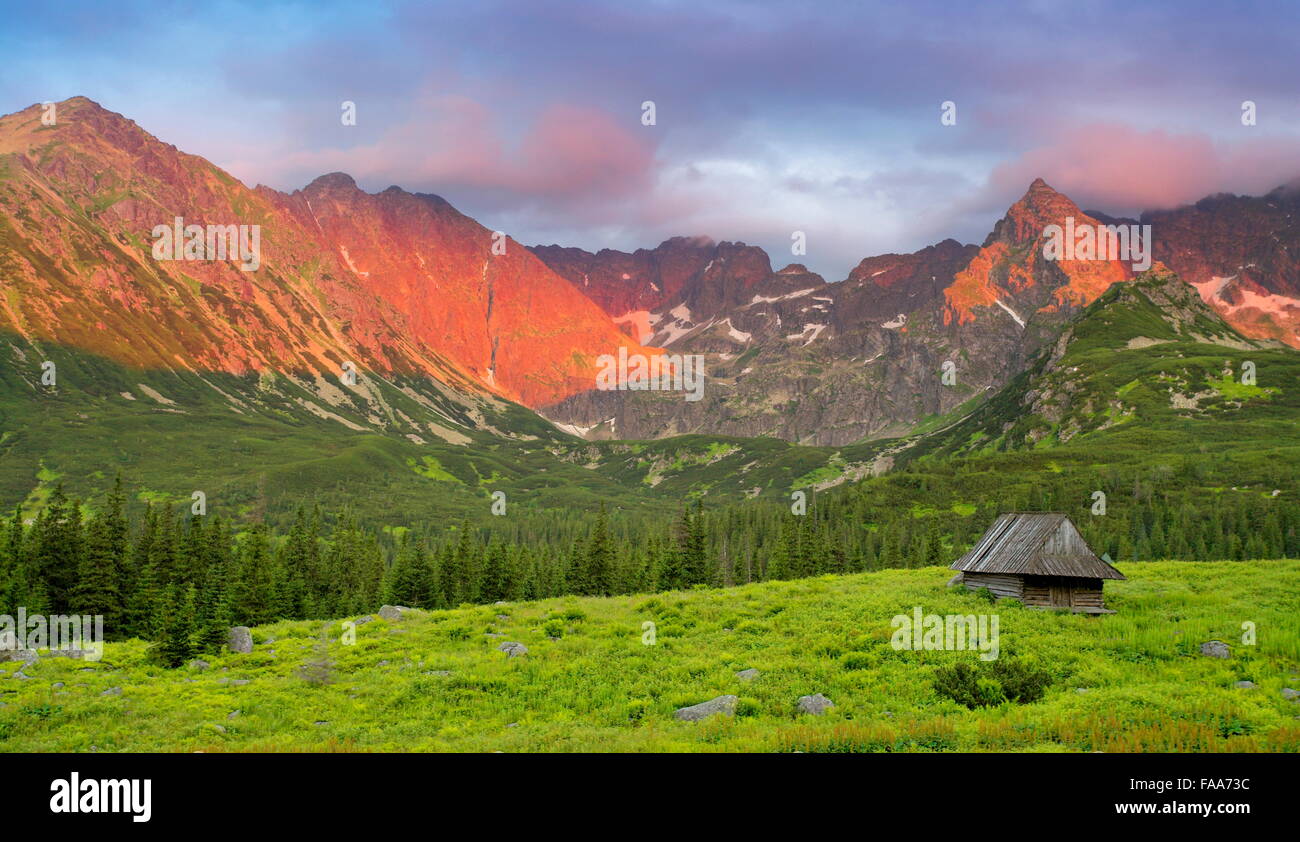 Gasienicowa Valle,Montañas Tatra Polonia Foto de stock
