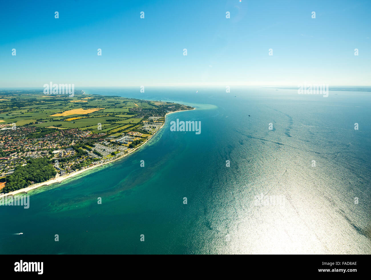 Vista aérea, Neustadt in Holstein, Bahía de Luebeck, Mar Báltico, la ciudad hanseática, Schleswig-Holstein, Alemania, Europa, vista aérea Foto de stock