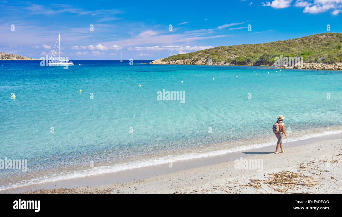 Cala Portese Beach, la isla de Caprera, La Maddalena, Cerdeña, Italia Foto de stock