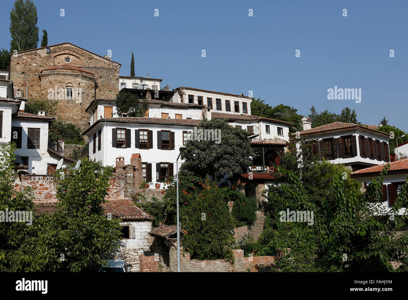 Casas de pueblo Sirince en Izmir, Turquía Foto de stock