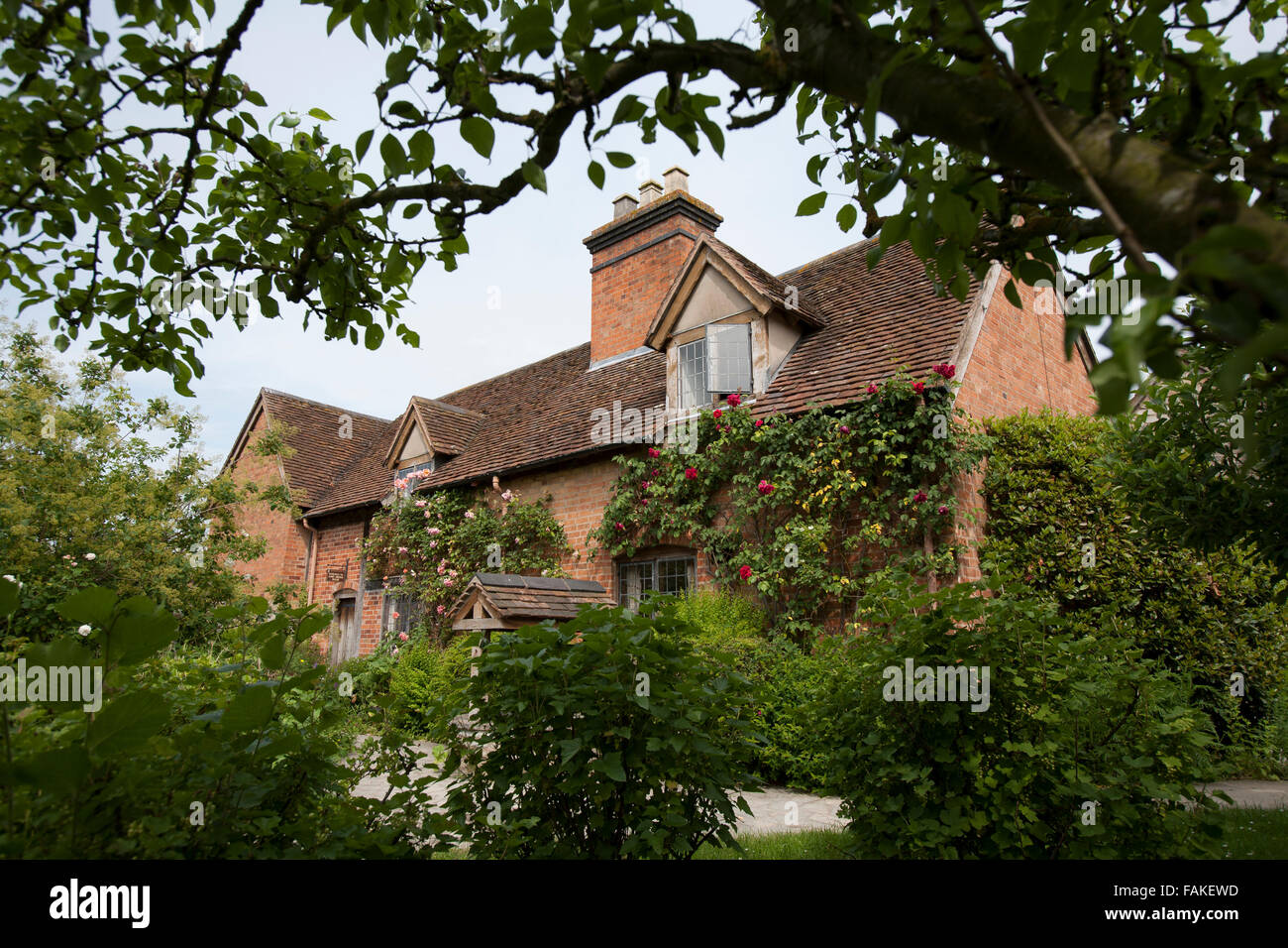 Palmers casita rural cree que es la casa de María Arden, madre de William Shakespeare, Wilcote, Warwickshire, REINO UNIDO Foto de stock