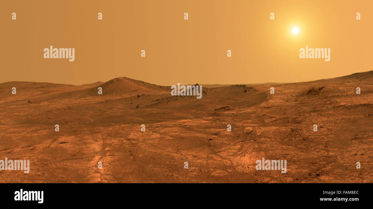 Superficie de Marte - Elementos de esta imagen proporcionada por la NASA Foto de stock