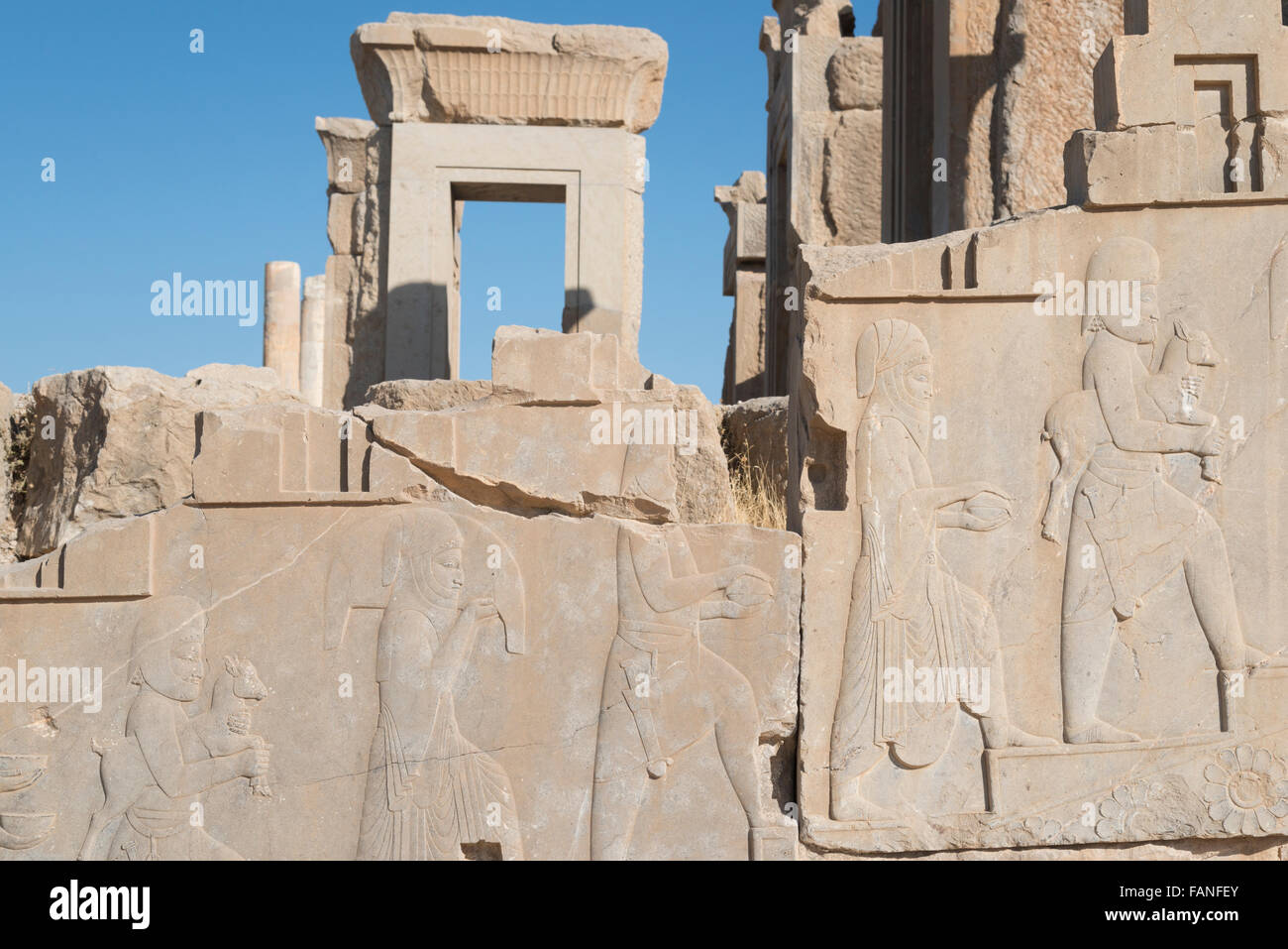 Sitio arqueológico de Persépolis. Irán. Foto de stock