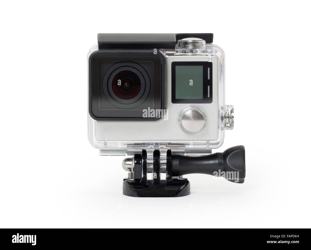 Alta definición cámara personal, aislado en un fondo blanco, sin marca Foto de stock