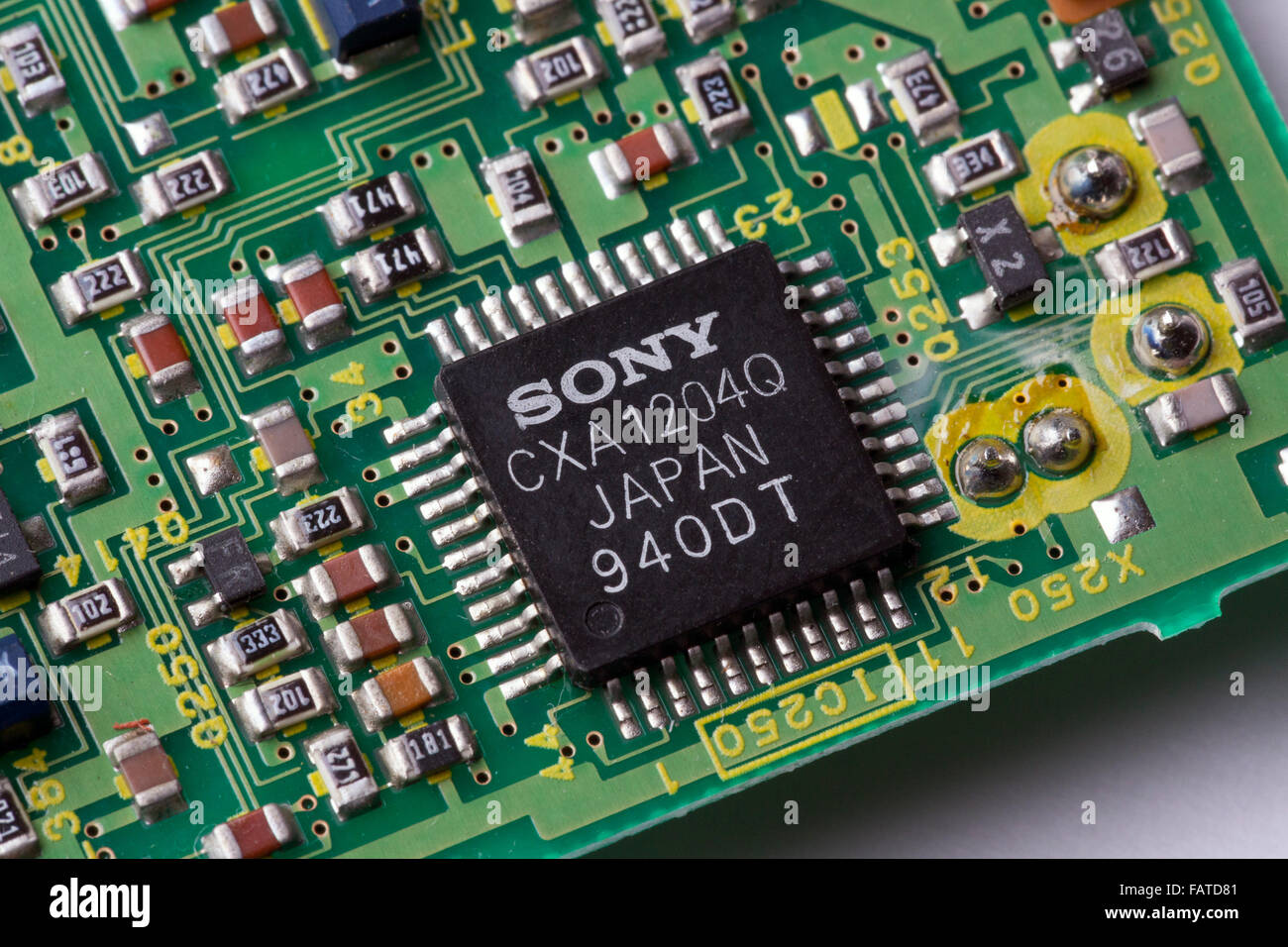 Chip de circuito integrado de Sony Foto de stock