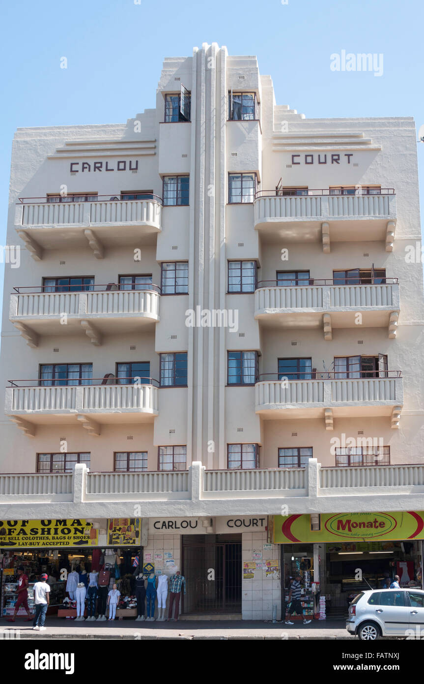 Corte Carlou Art Deco, la 5ª Avenida, resortes, Ekurhuleni, Municipio de la provincia de Gauteng, República de Sudáfrica. Foto de stock