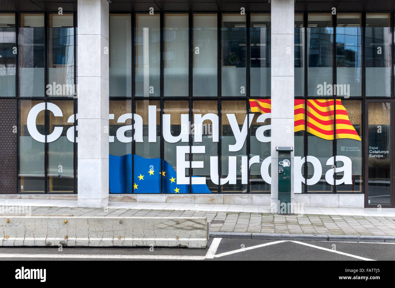 Bruselas. La oficina de la delegación del Gobierno de la Generalitat de Catalunya a la Unión Europea UE. Foto de stock
