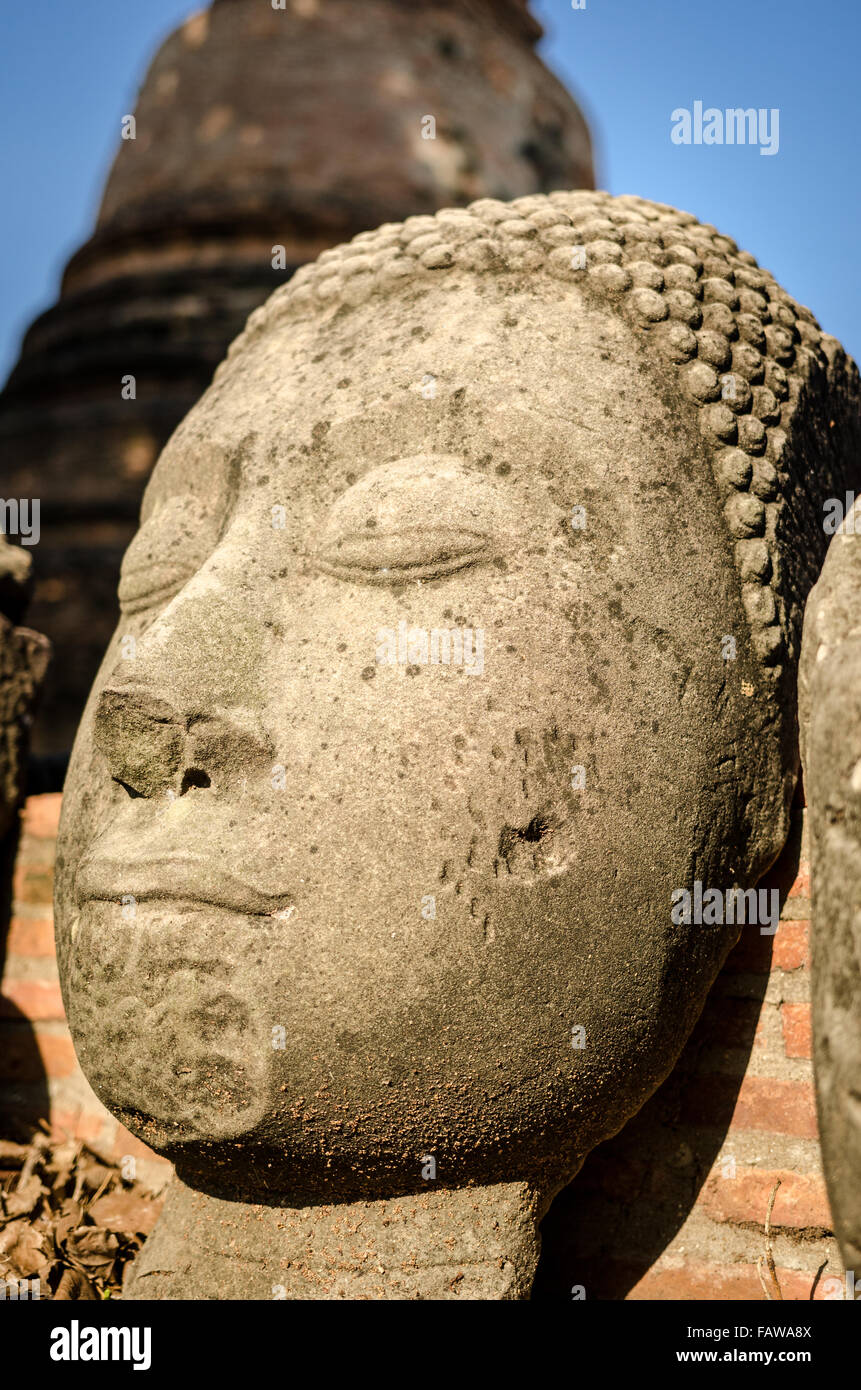 Ayutthaya (Tailandia) estatua de Buda de cerca Foto de stock