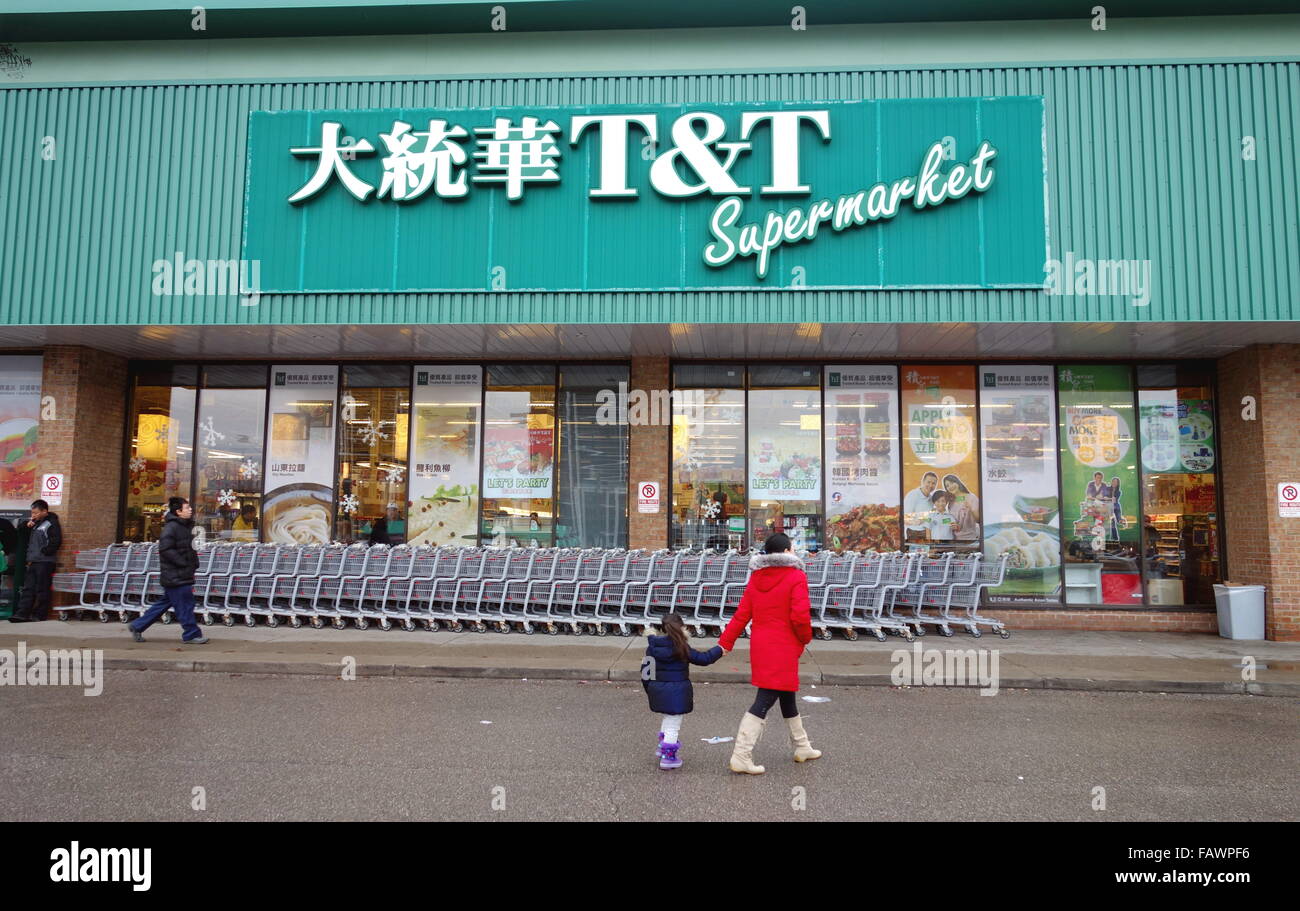 Tt Supermercado Entrada Principal En Toronto Canadá Foto
