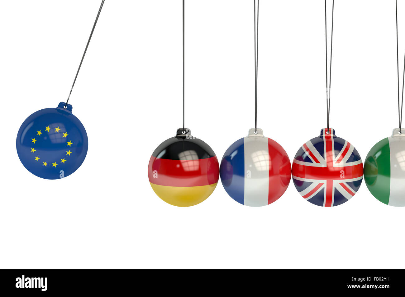 Ue: Alemania, Francia, Reino Unido, Italia concepto político Foto de stock