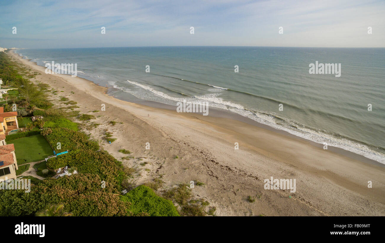 Vista aérea de Melbourne Beach, Florida Foto de stock