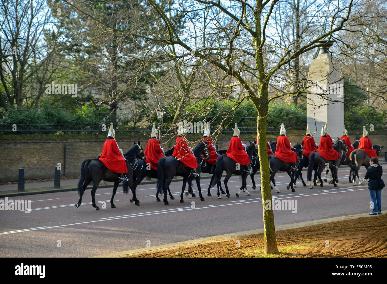 Guardia de caballos de Londres Reino Unido Foto de stock