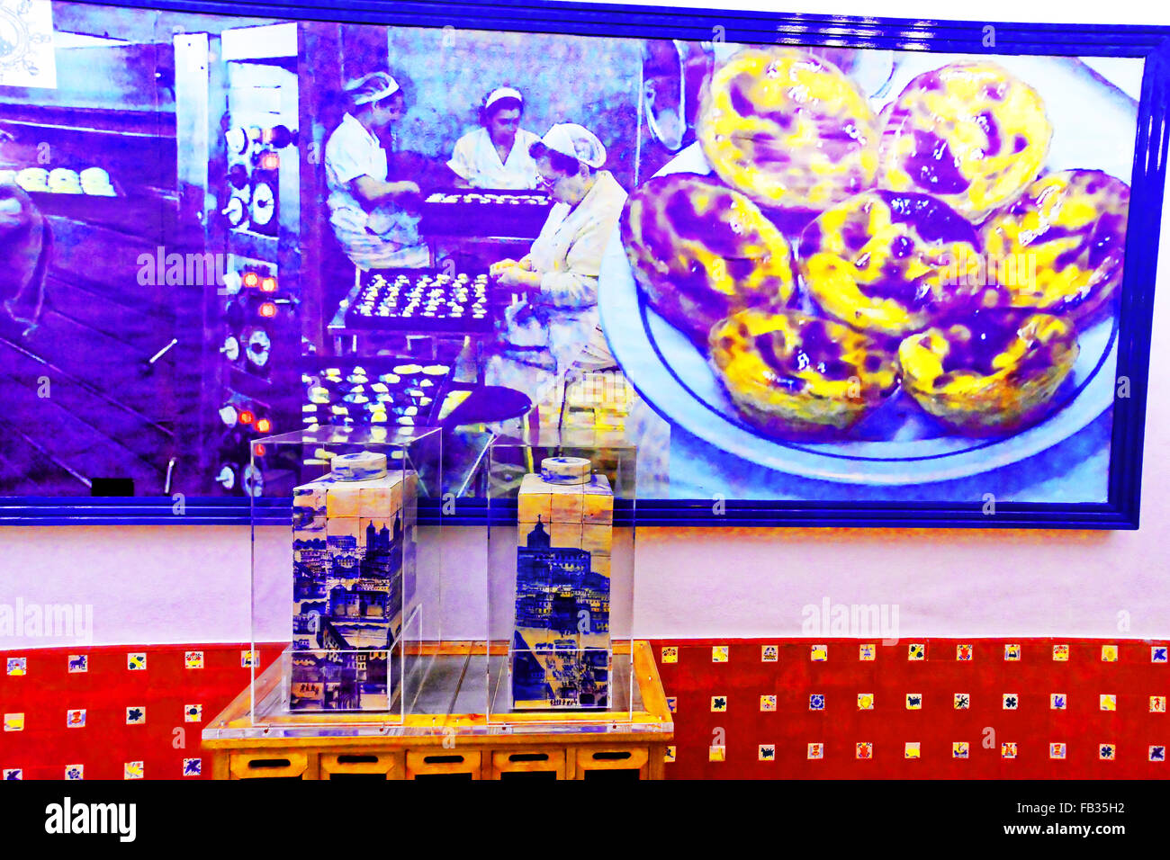 Portugal Lisboa Pasteis de Belem corredor tienda Fotografía de stock