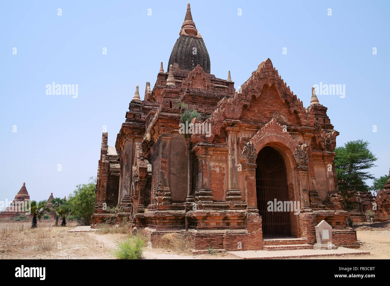 El antiguo templo budista en Bagan, Myanmar, Sudeste de Asia Foto de stock