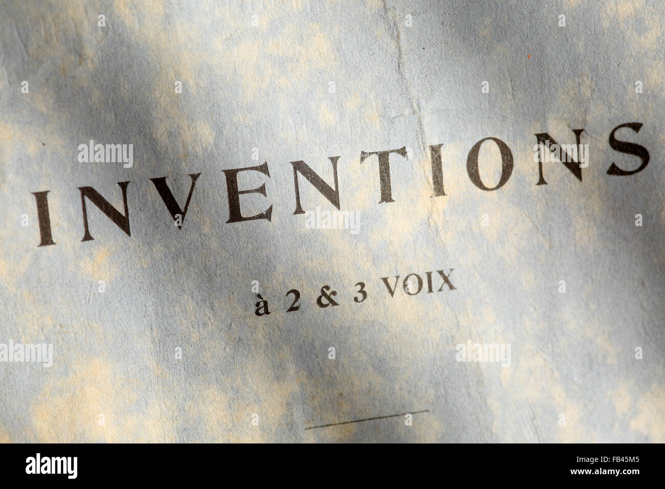 Las invenciones de Bach para 2 y 3 voces Foto de stock
