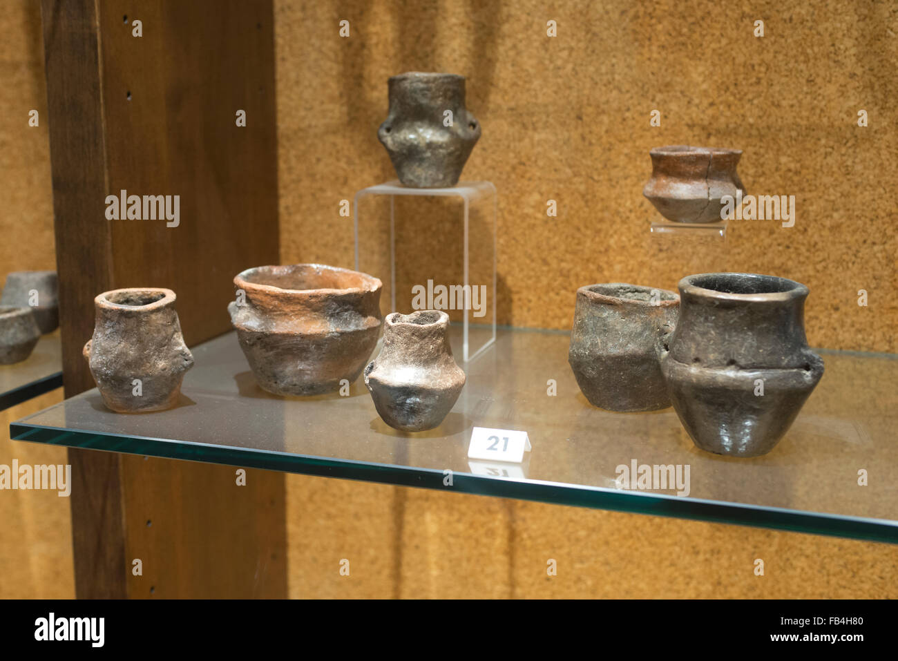 Habitación desde la Edad de Bronce, el Museo Arqueológico Nacional de Cagliari, Cerdeña Foto de stock