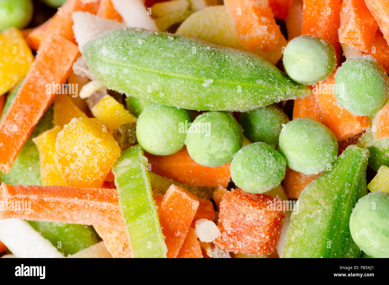 Acercamiento al grupo mixto de verduras congeladas Fotografía de stock -  Alamy