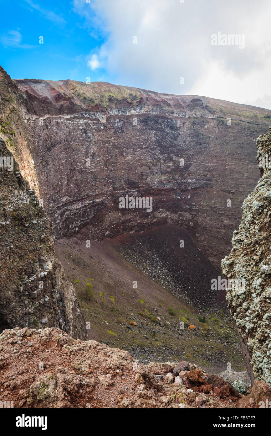 Cráter del Vesubio Foto de stock
