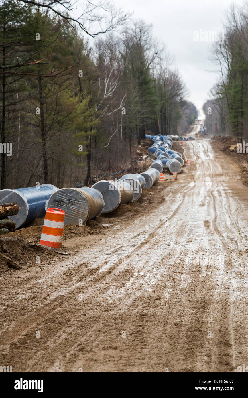 Columbiaville, Michigan la construcción de un acueducto de Flint