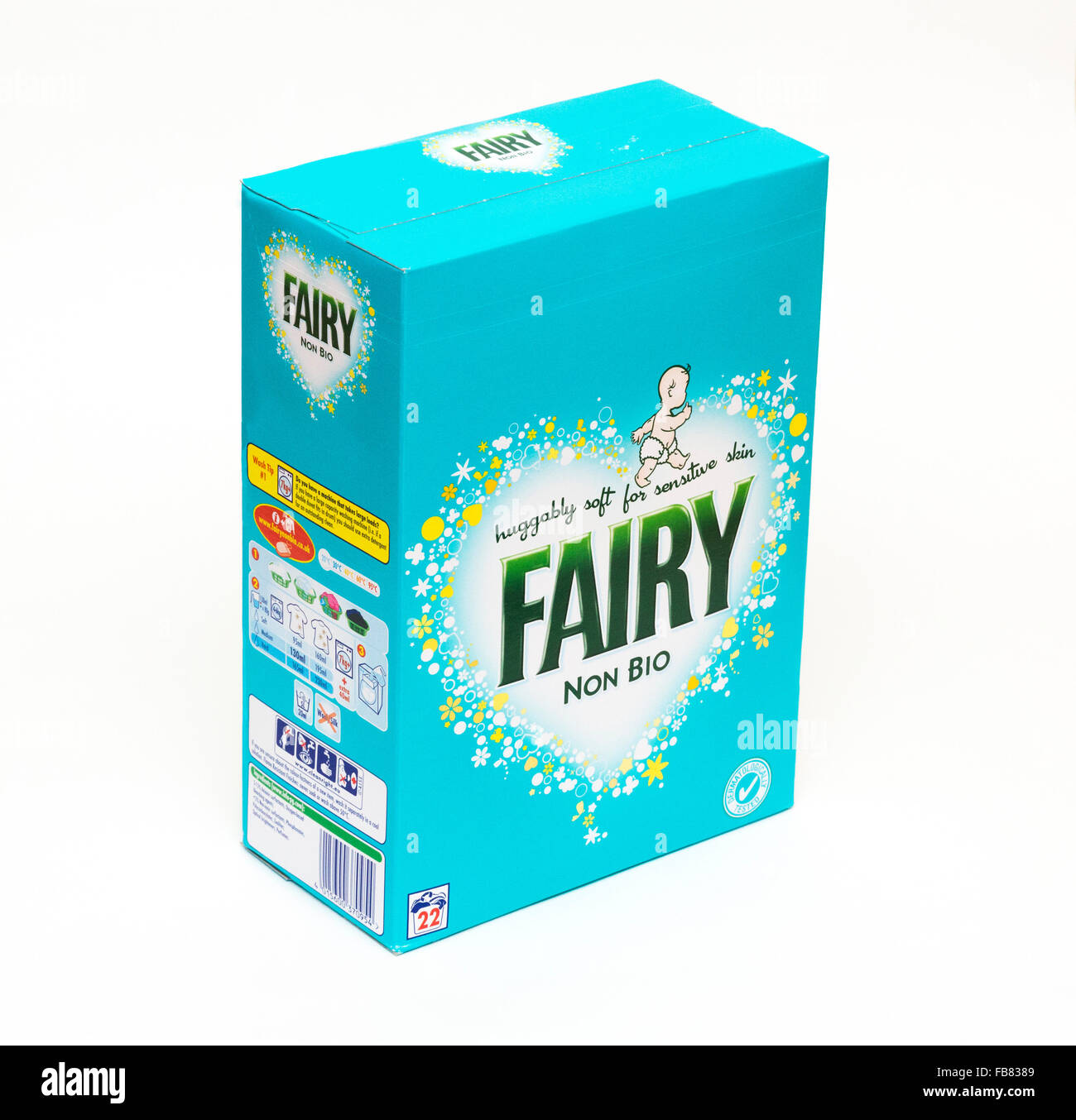 Fairy non bio detergente en polvo hecha por Procter and Gamble Foto de stock