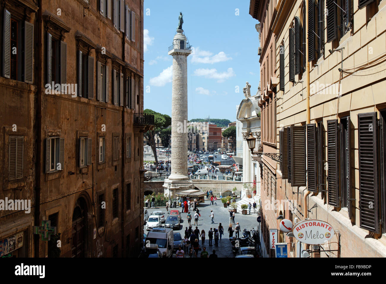 Columna de Trajano de Roma I Italia Foto de stock
