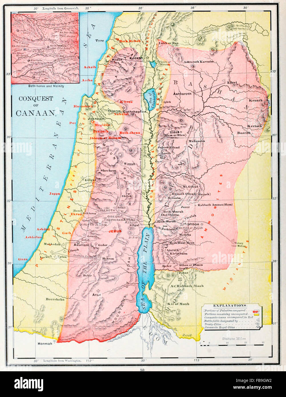 La conquista de Canaán Antiguo Testamento Fotografía de stock Alamy