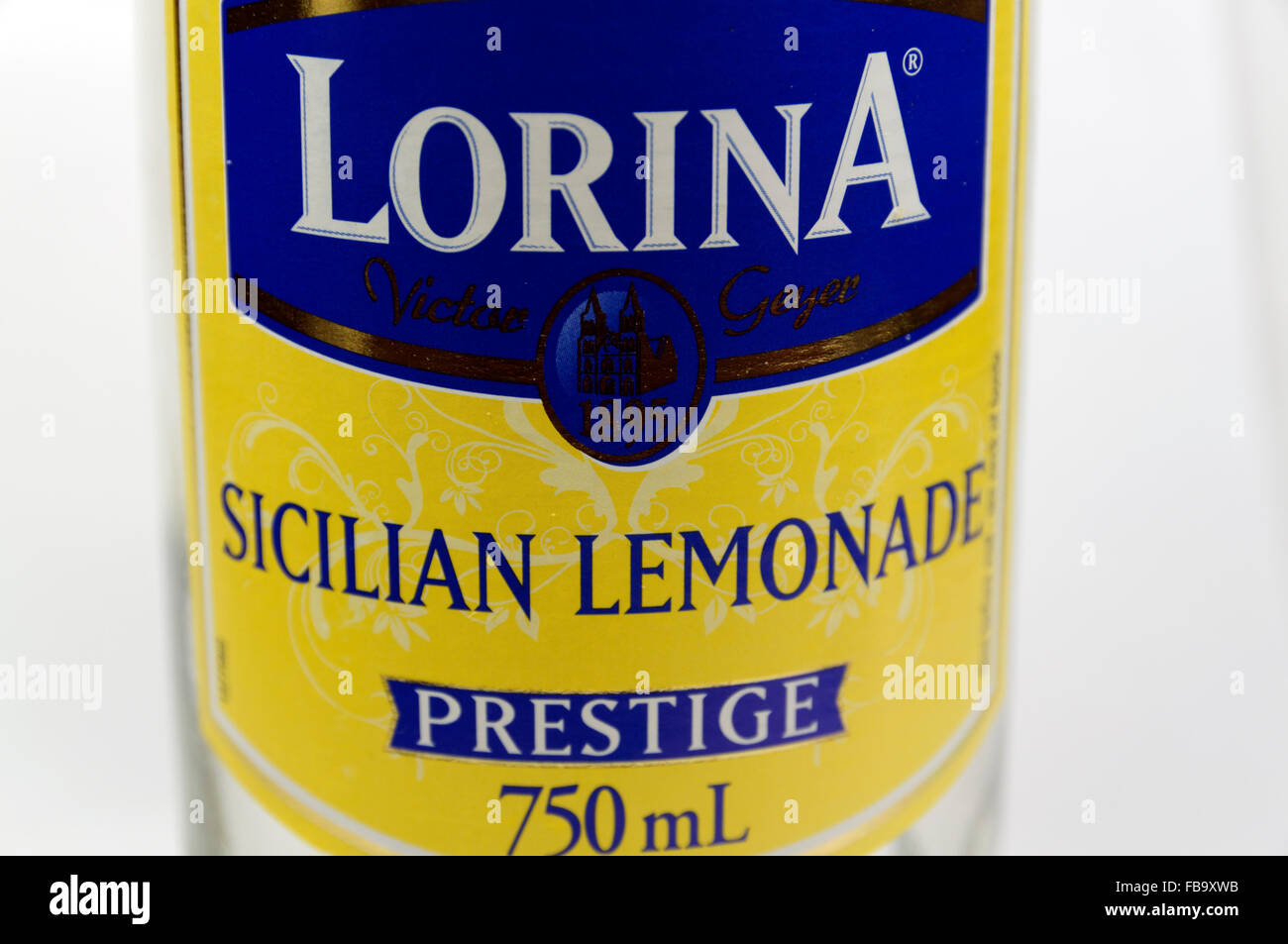 Marca limonada Lorina siciliana. Foto de stock