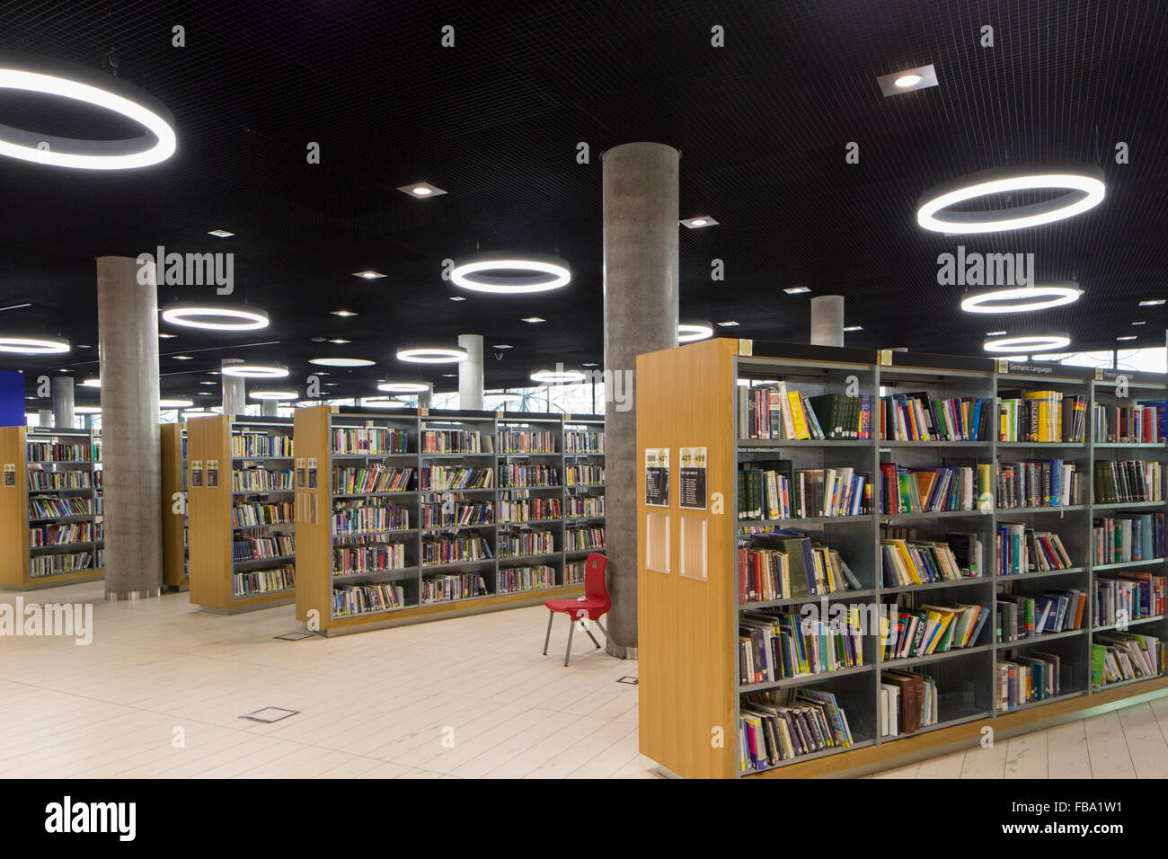 Birmingham, Reino Unido. El 12 de enero de 2016. La biblioteca de Birmingham. Bibliotecas en Birmingham cuentan con más de 145.000 libros prestados atrasados con multas por un total de £422,930. Esto representa el 7% de los 1,984,000 libros propiedad de la autoridad. Crédito: Paul Weston/Alamy Live News Foto de stock