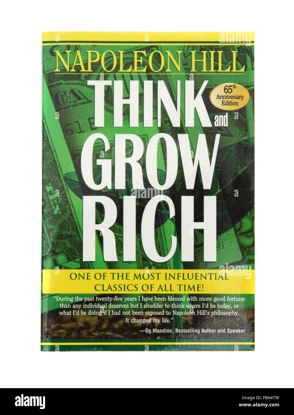 El libro - Think and Grow Rich por Napoleon Hill Foto de stock