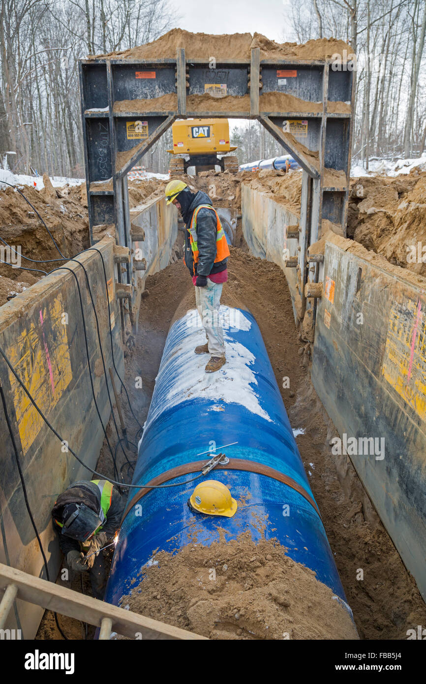 Columbiaville, Michigan, EE.UU. el 13 de enero de 2016 la