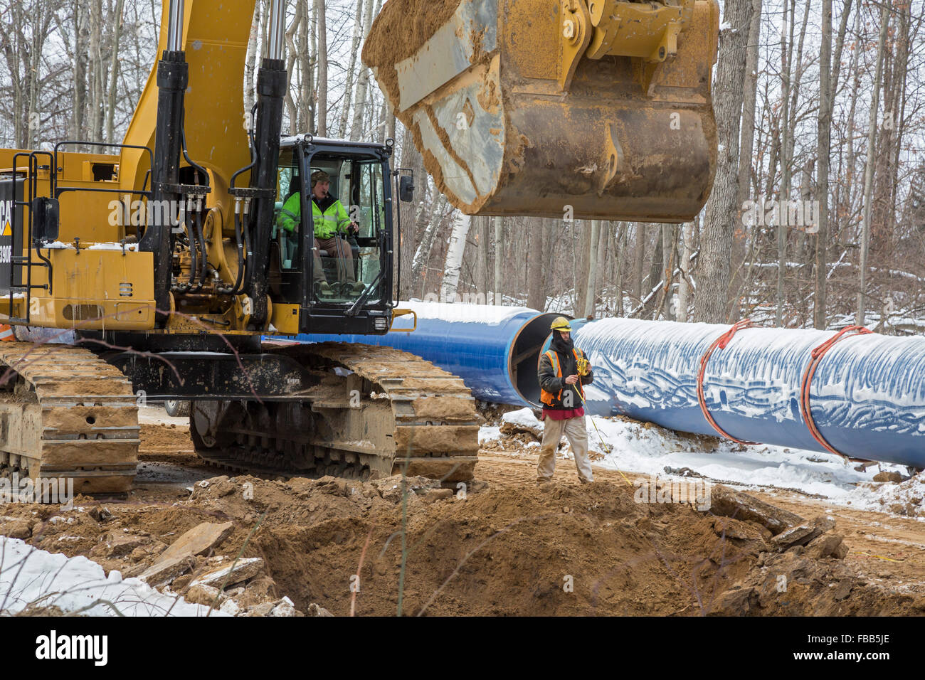 Columbiaville, Michigan, EE.UU. el 13 de enero de 2016 la