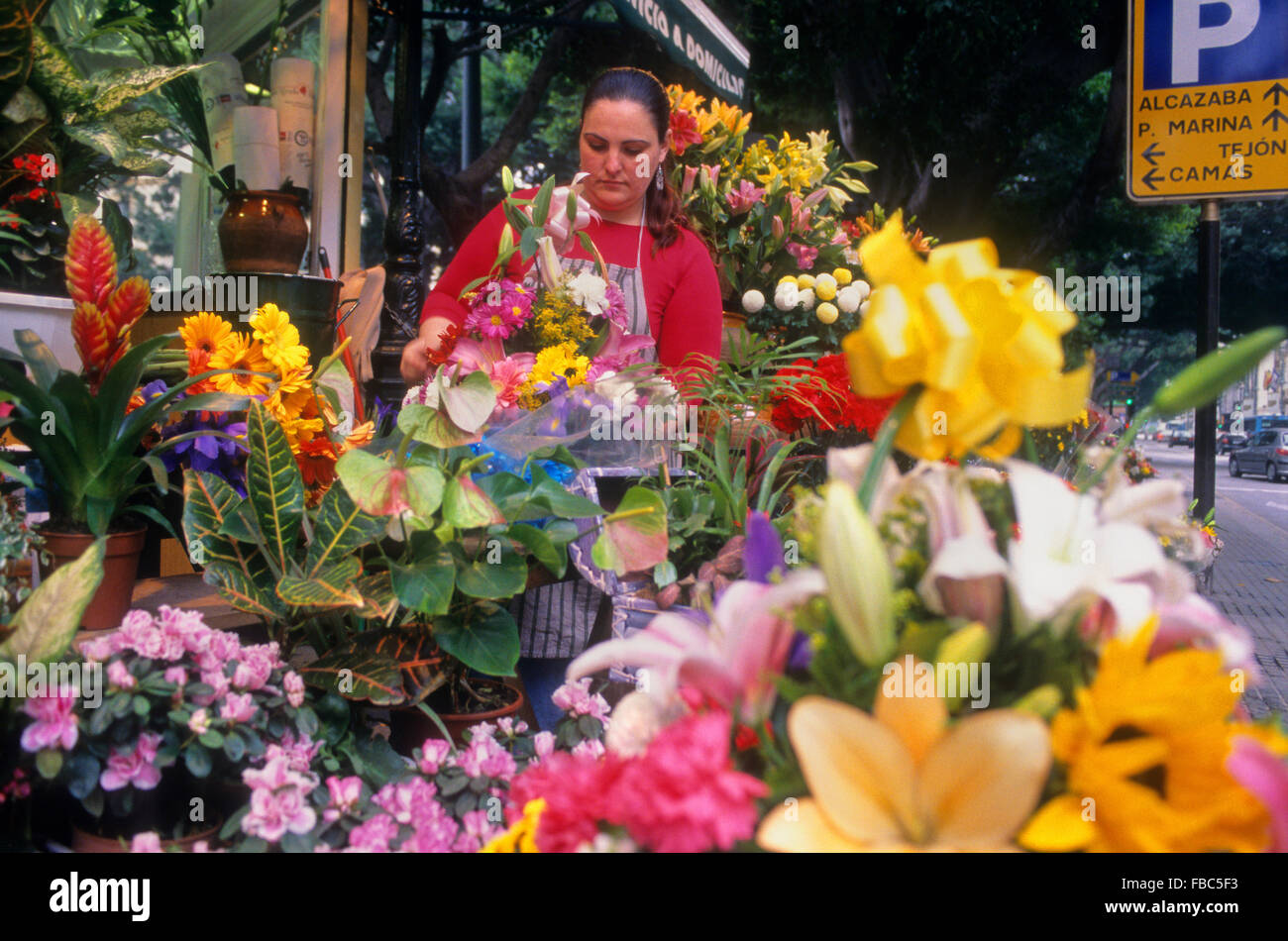 Malaga.Andalucía. España: cala de flores, en la calle Alameda Principal Foto de stock